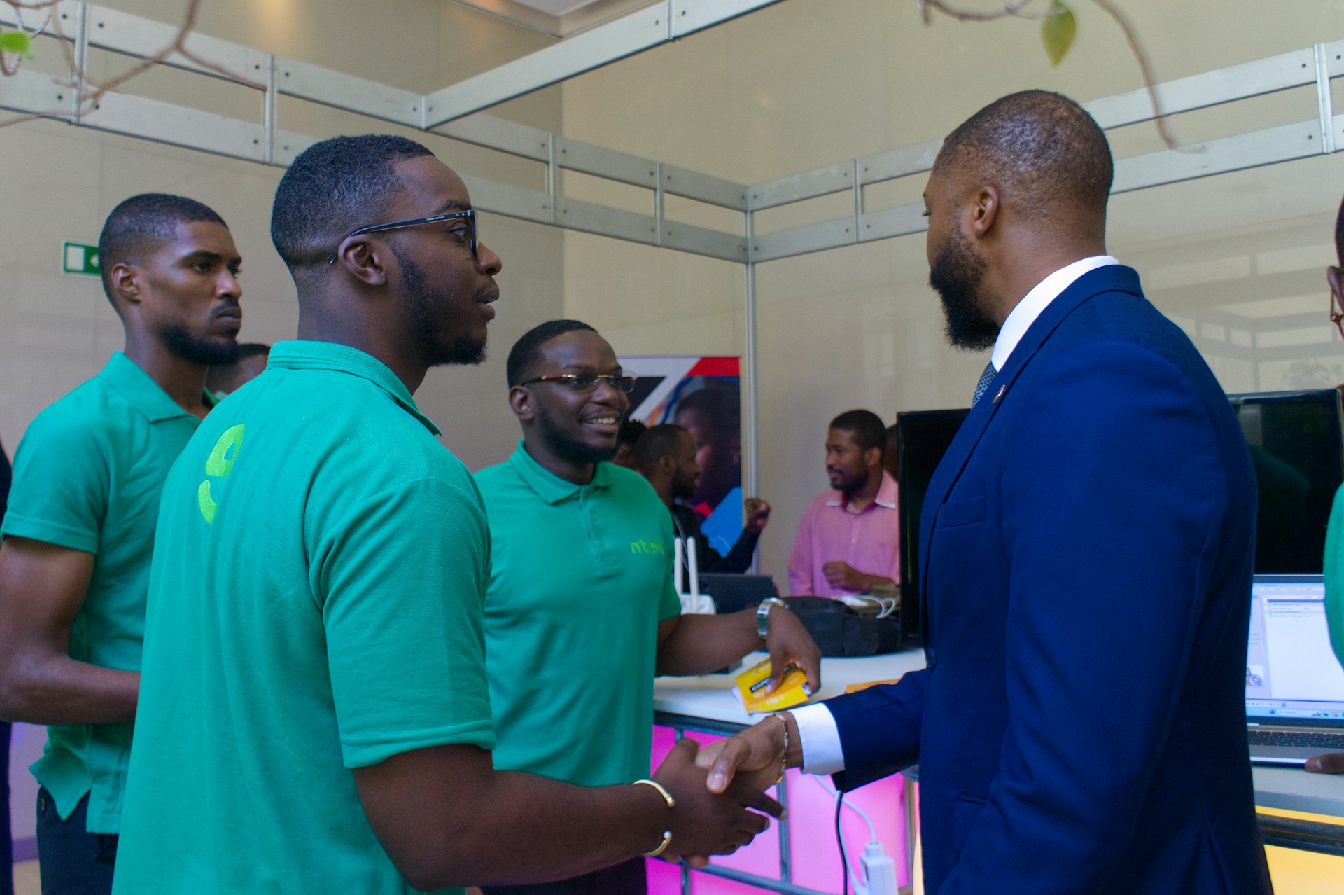 a group of men standing next to each other